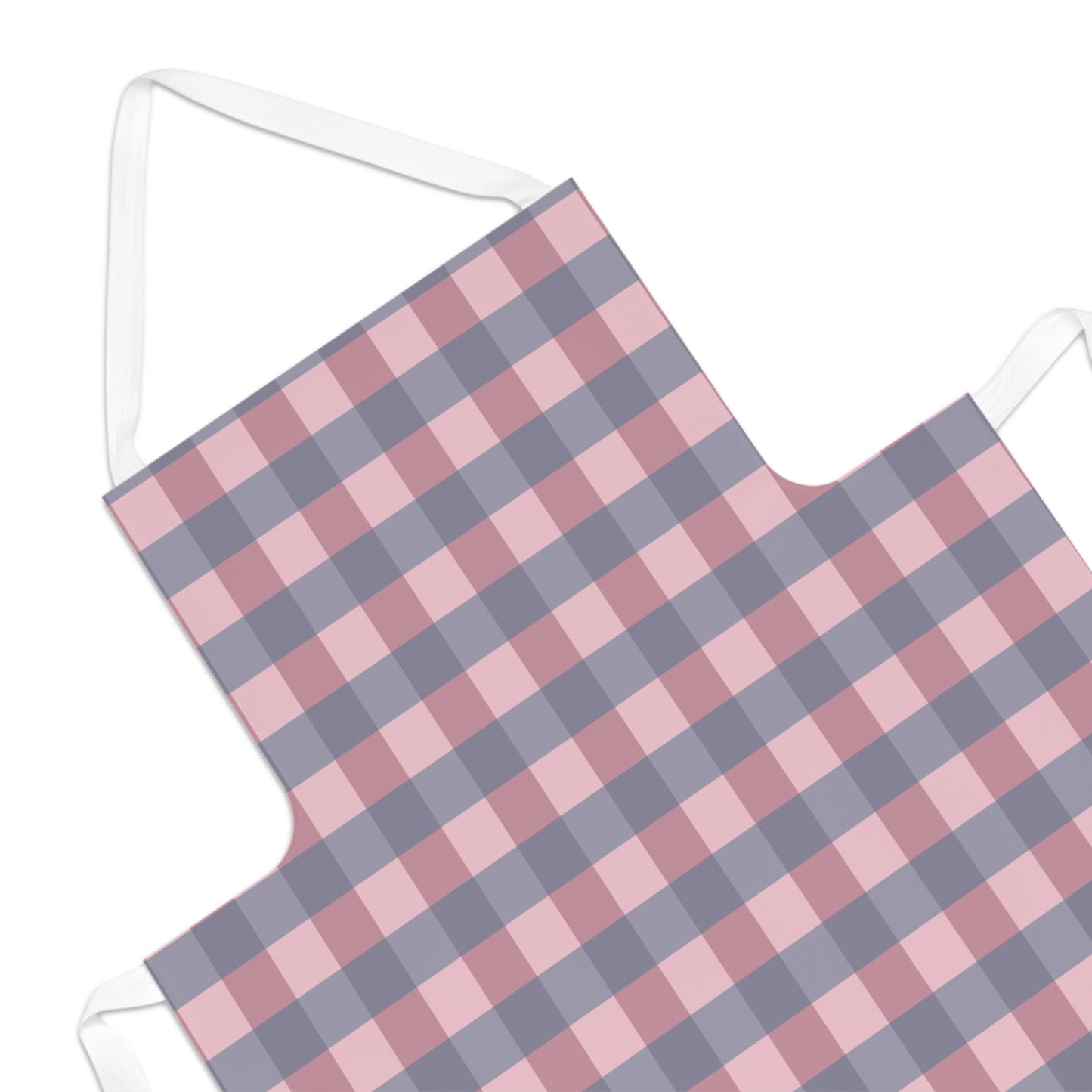 Pink & Gray Buffalo Plaid Apron — Cozy Farmhouse Kitchen Apron