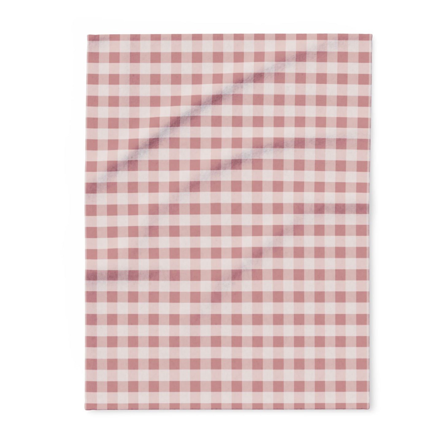 Plaid Fleece Blanket — Cozy Red Gingham Throw for Living Room, Cabin & Holiday Décor
