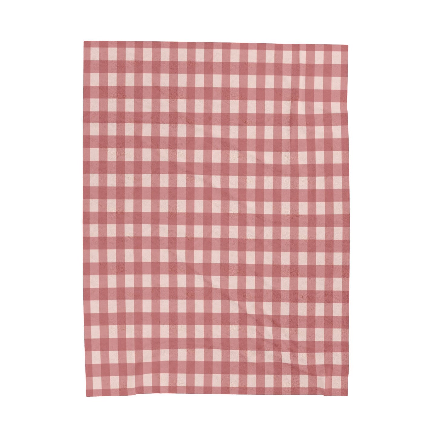 Red Buffalo Check Velveteen Plush Blanket — Cozy Gingham Throw