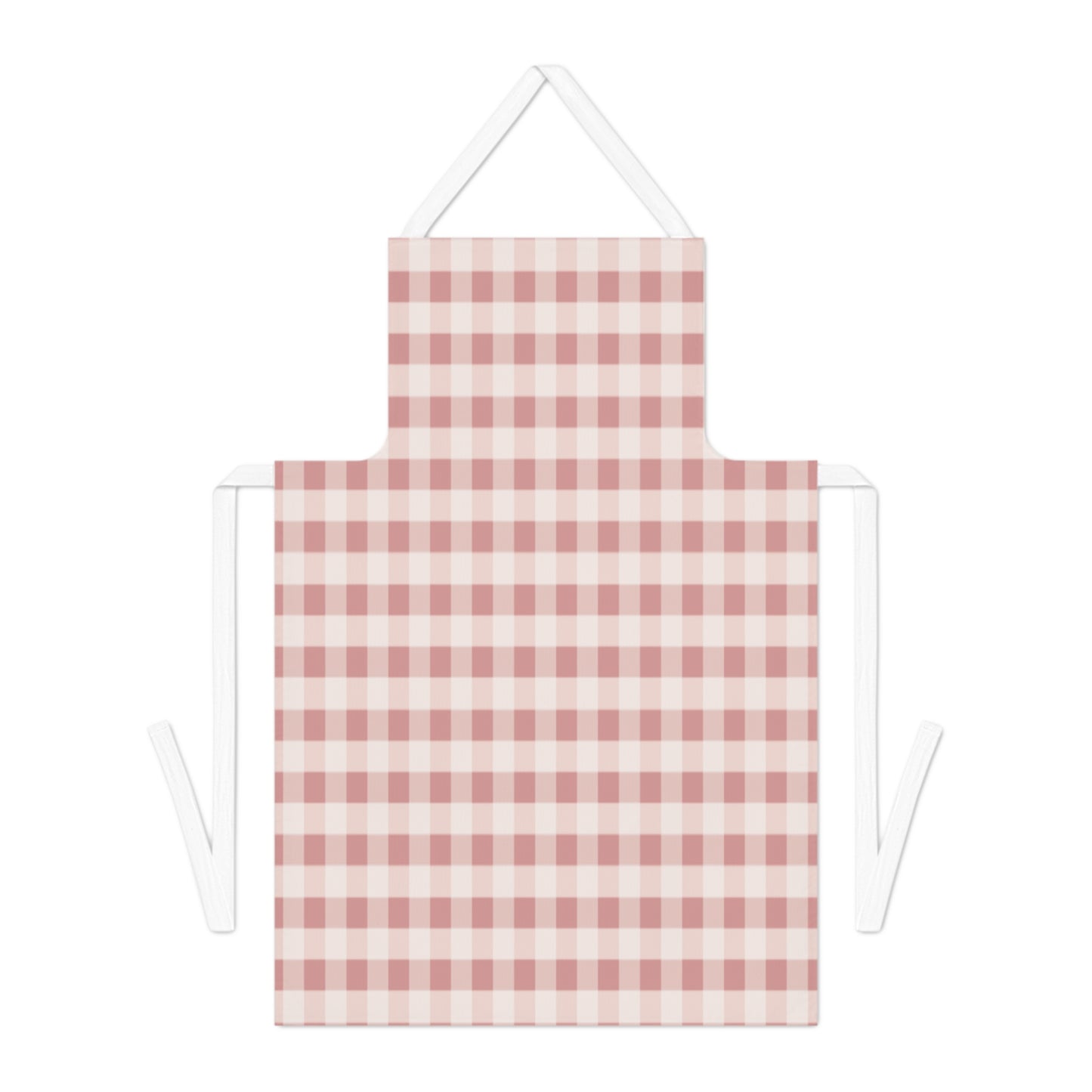 Pink Buffalo Check Apron - Rustic Gingham Kitchen Apron for Cooking & Baking