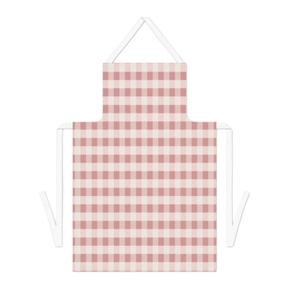 Pink Buffalo Check Apron - Rustic Gingham Kitchen Apron for Cooking & Baking