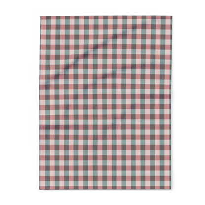 Plaid Fleece Blanket — Cozy Red & Green Buffalo Check Throw
