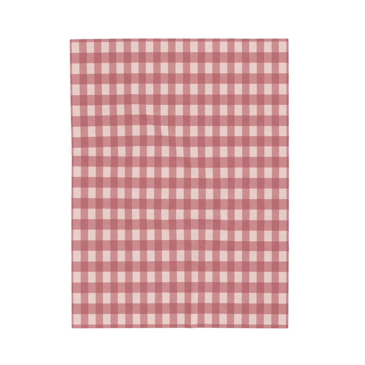 Red Buffalo Check Velveteen Plush Blanket — Cozy Gingham Throw