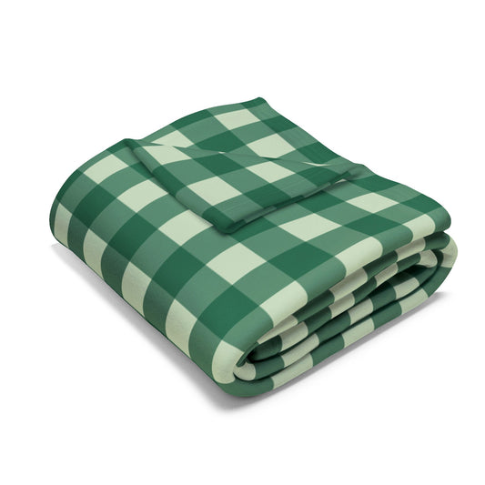 Green Buffalo Check Fleece Blanket