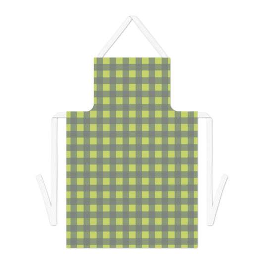 Lime Green Buffalo Check Apron
