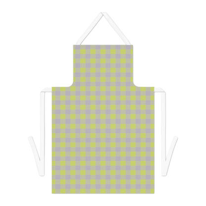 Lime Gray Gingham Apron