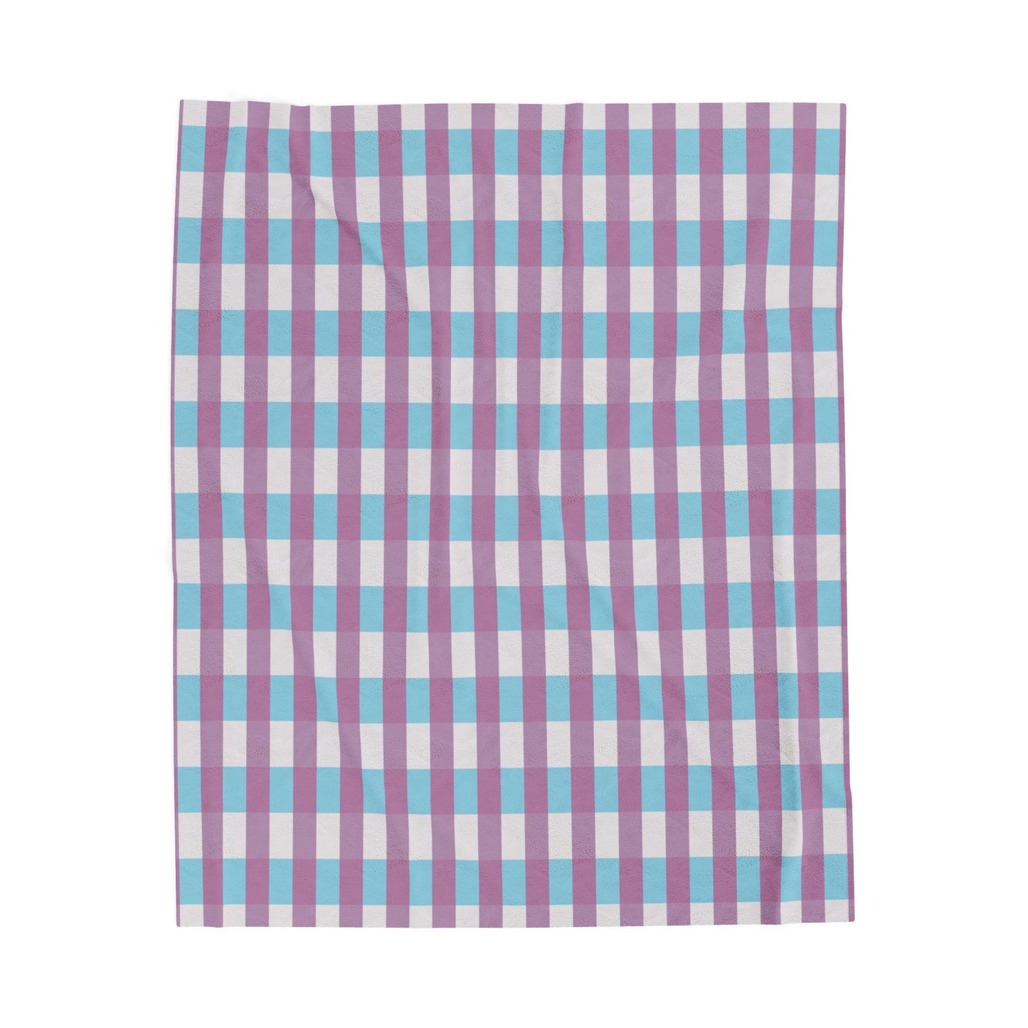 Plaid Velveteen Plush Blanket – Soft Pastel Check Throw for Cozy Home, Nursery & Gift