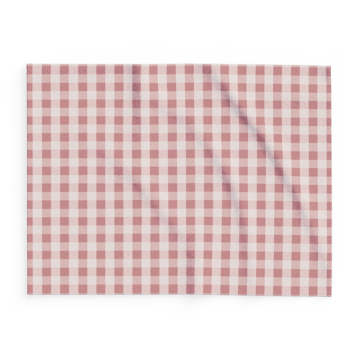 Plaid Fleece Blanket — Cozy Red Gingham Throw for Living Room, Cabin & Holiday Décor