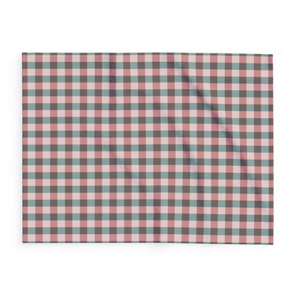 Plaid Fleece Blanket — Cozy Red & Green Buffalo Check Throw