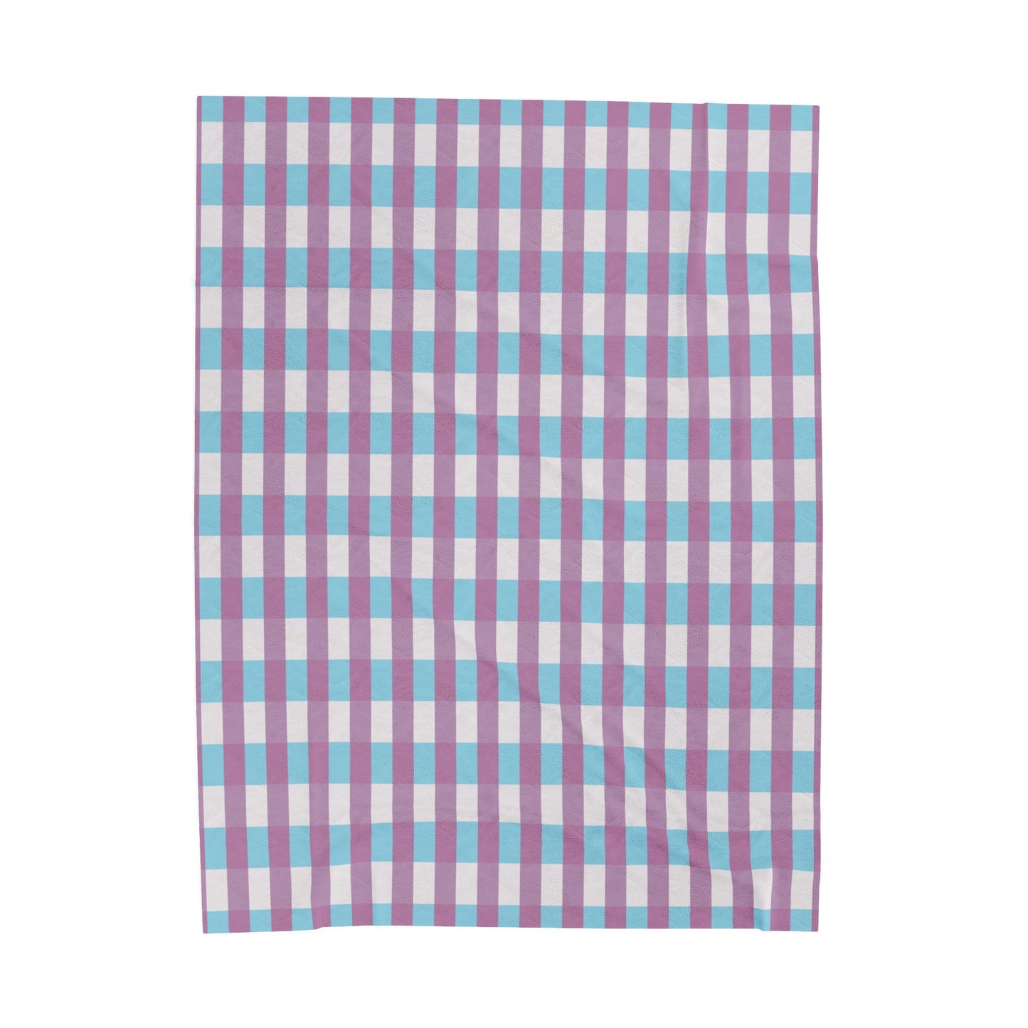 Plaid Velveteen Plush Blanket – Soft Pastel Check Throw for Cozy Home, Nursery & Gift