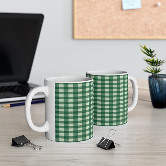 Green Buffalo Plaid Mug