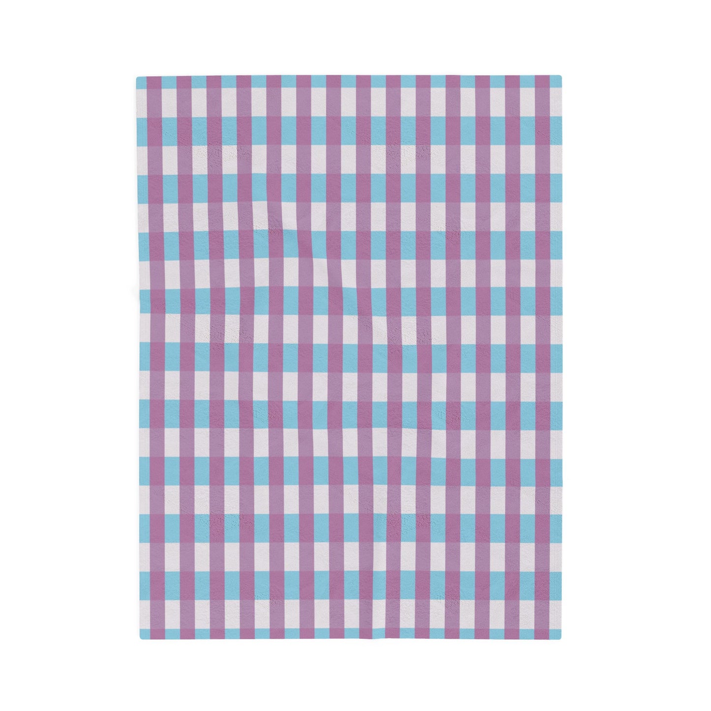 Plaid Velveteen Plush Blanket – Soft Pastel Check Throw for Cozy Home, Nursery & Gift