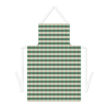 Green Beige Buffalo Check Apron
