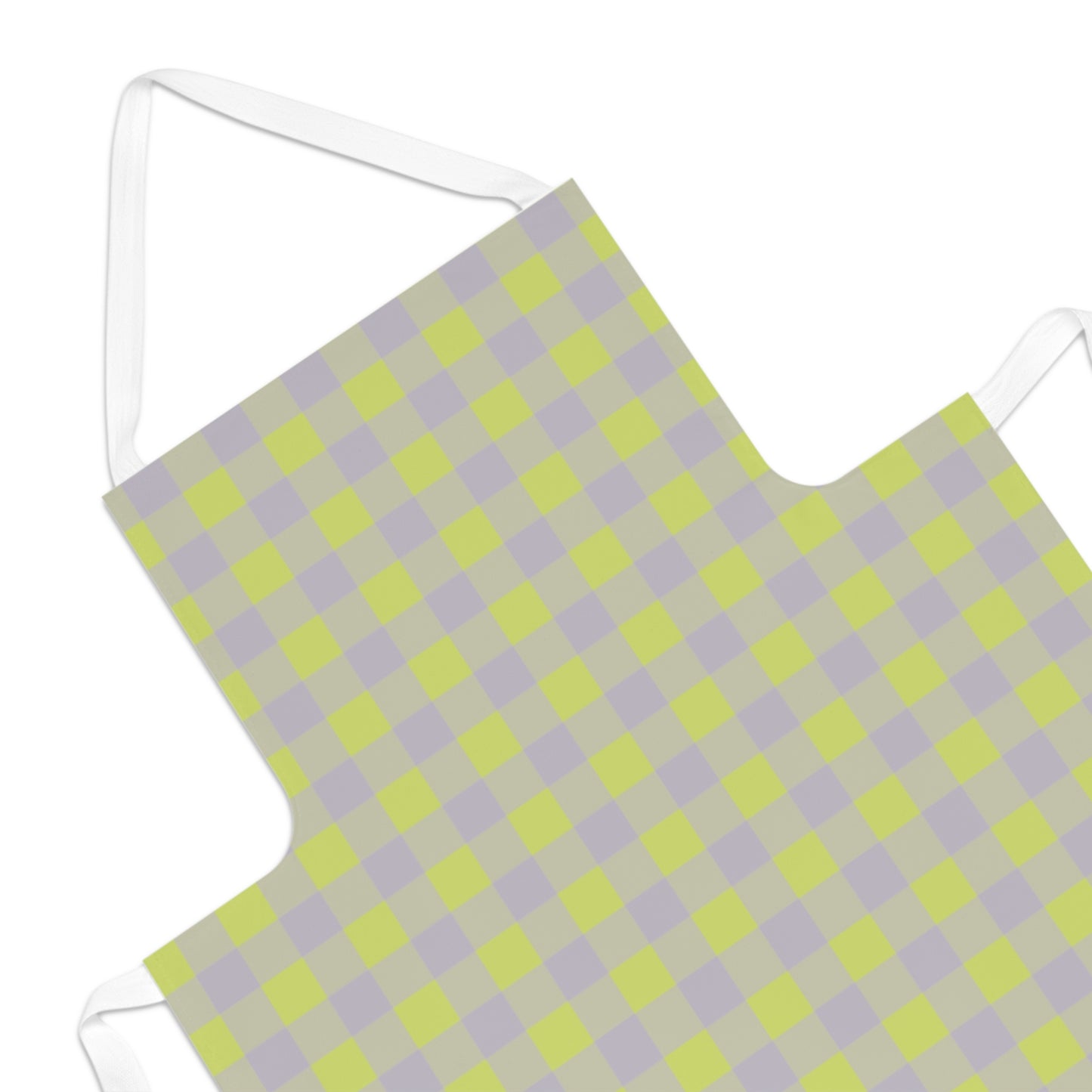 Lime Gray Gingham Apron